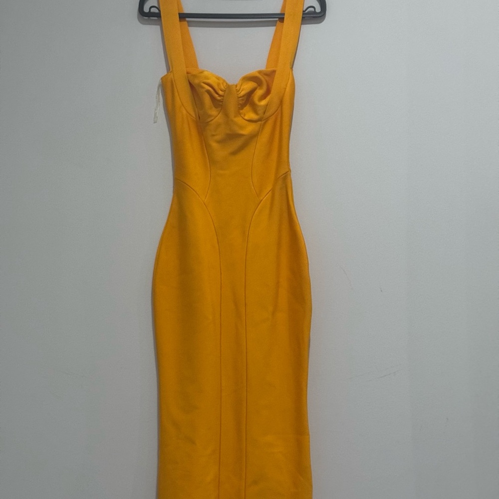 House of CB orange Spanx Dress